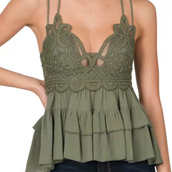 #16 Black lace boho style top - Picture 3 of 4